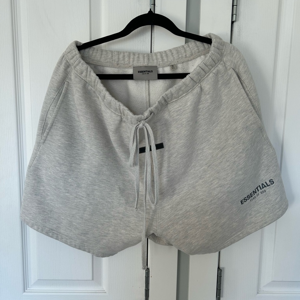 Essentials Light Gray Casual Shorts